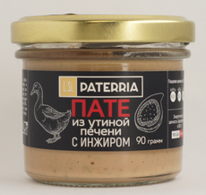 Пате Paterria из утиной печени с инжиром, 90г