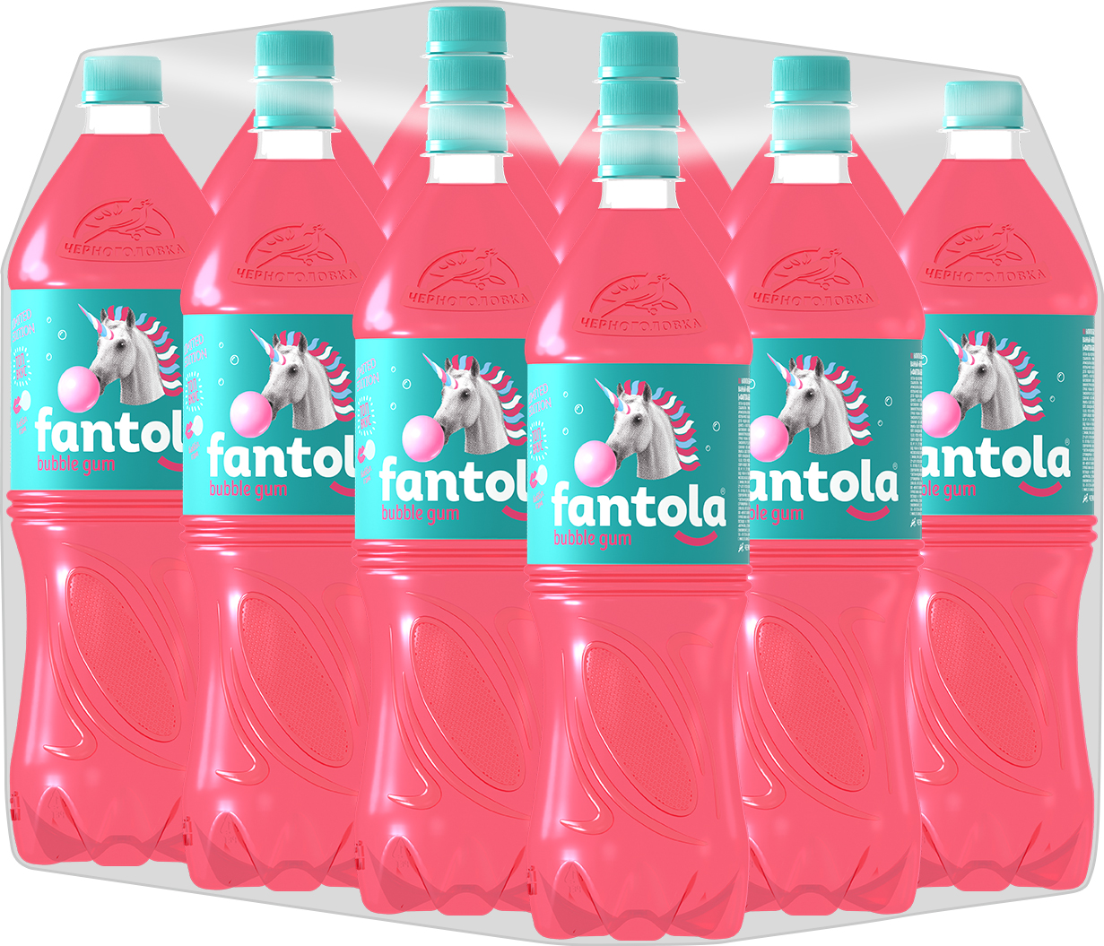 Напиток Fantola Bubble Gum газированный, 1л x 12 шт