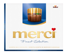 Набор шоколадных конфет Merci Finest Selection Ассорти из молочного шоколада, 250г