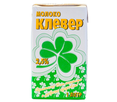 Молоко Клевер ультрапастеризованное 2.5%, 1л
