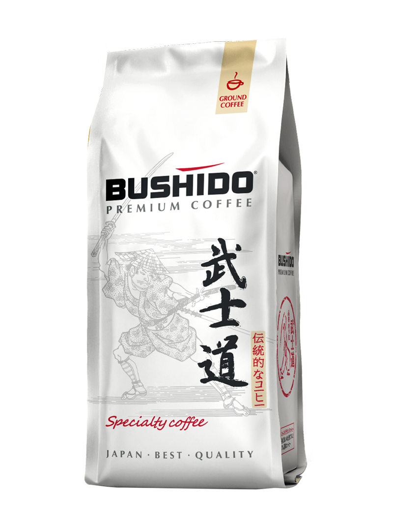 Изображение товара Кофе Bushido Specialty молотый 227г - элитный арабика из Нидерландов для приготовления в кофеварке 