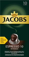 Кофе в капсулах Jacobs Espresso №10 Intenso для кофемашин Nespresso 10шт, 52г