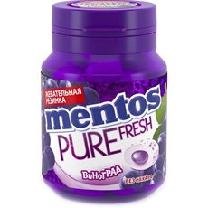 Жевательная резинка Mentos Pure fresh виноград, 54г