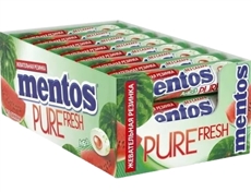 Жевательная резинка Mentos Pure Fresh вкус Арбуз, 16г x 24 шт
