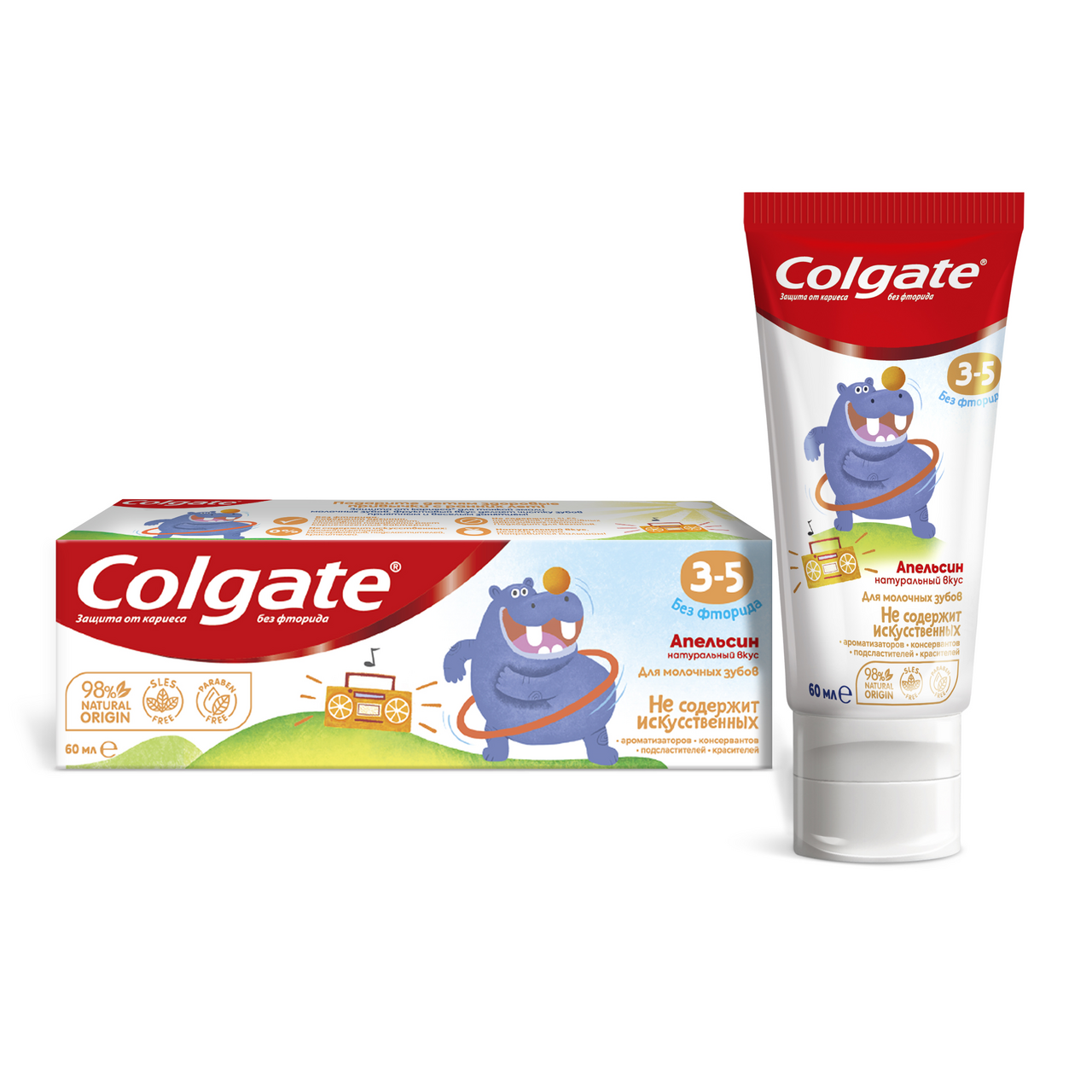 Зубная паста детская COLGATE Нежная мята 3-5 без фторида, 60 мл