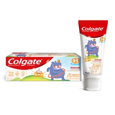 Зубная паста Colgate 3-5 детская защита от кариеса без фторида со вкусом апельсина, 60мл
