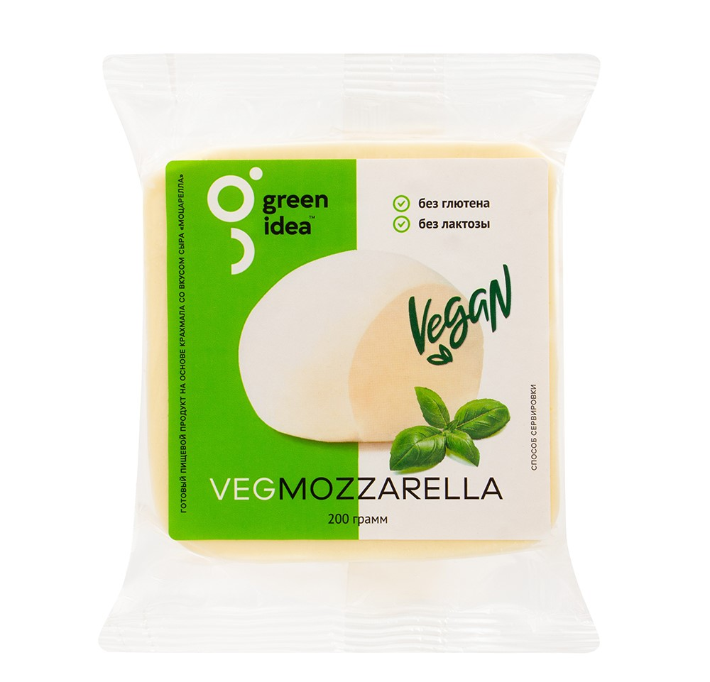 Сырный продукт Green Idea Vegmozzarella Моцарелла, 200г купить с доставкой  на дом, цены в интернет-магазине