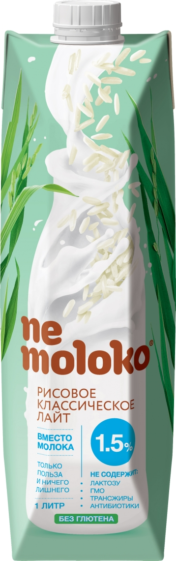 Напиток NEMOLOKO рисовый 1,5%, 1 л