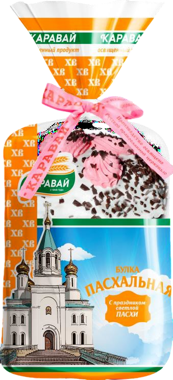 Булка пасхальная Каравай с шоколадными каплями 460г