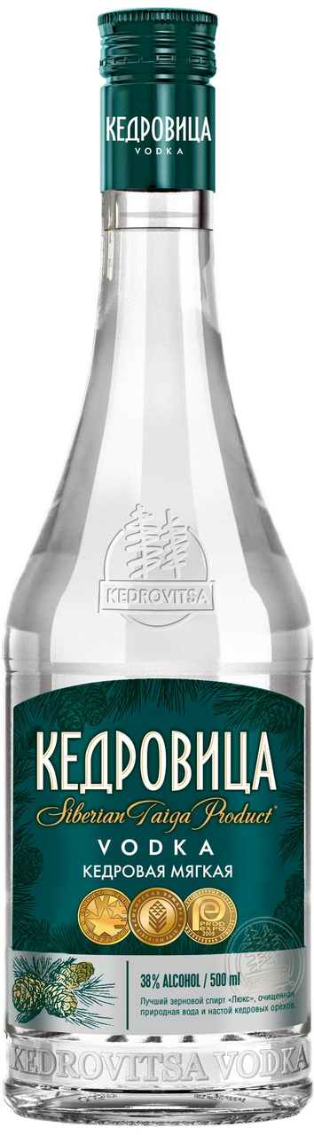 Изображение товара Водка Кедровица Мягкая 0.5л натуральный сибирский напиток