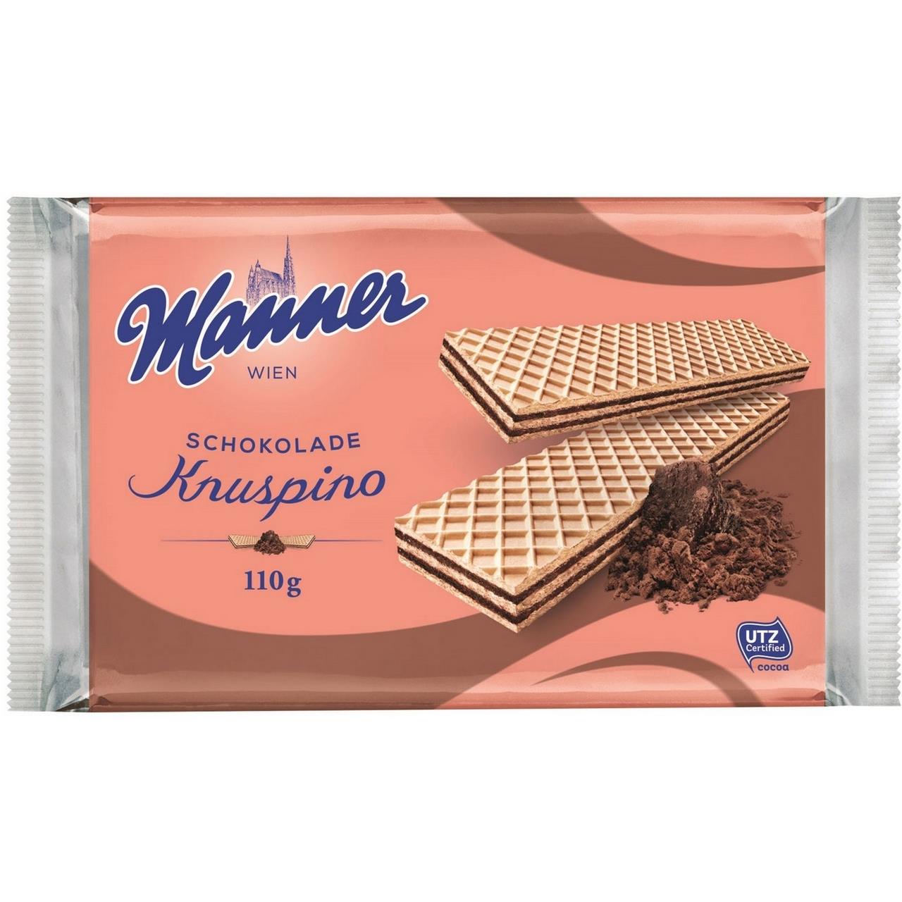Вафли MANNER Schokolade Knuspino, 110 г