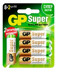 Батарейки GP Super AA (8+2), 10шт