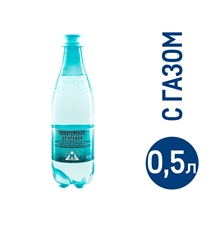 Вода Новотерская минеральная целебная питьевая газированная, 500мл