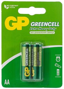 Батарейки GP Greencell АА, 2 шт