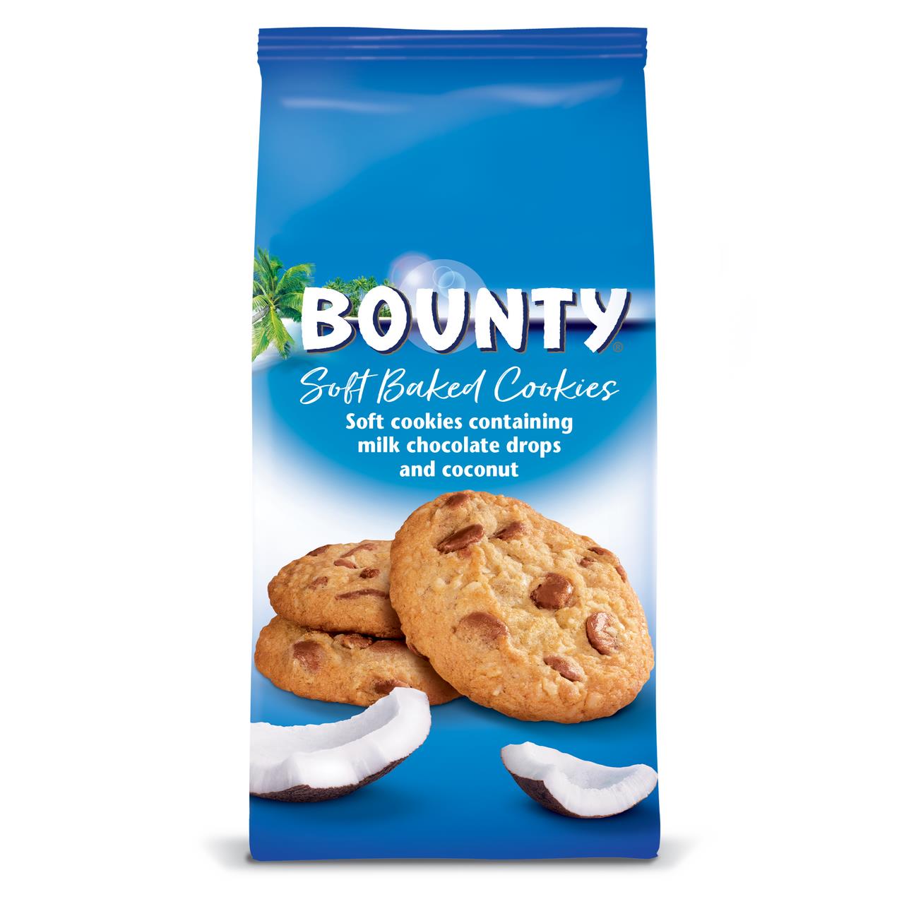 Печенье MARS Bounty Cookies с кусочками шоколада и кокосового ореха, 180 г
