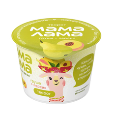 Творог детский Мама Лама Персик и груша 3.8% с 3 лет, 100г