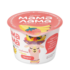 Творог детский Мама Лама Клубника и банан 3.8% с 3 лет, 100г