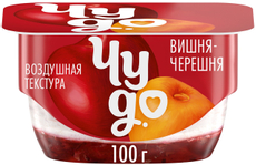 Творожок Чудо взбитый с вишней и черешней 4% 100 г