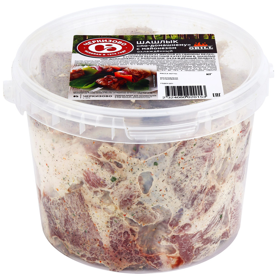 Шашлык Черкизово По-домашнему из свинины с майонезом охлажденный