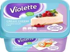 Сыр творожный Виолетта сливочный 70%, 400г
