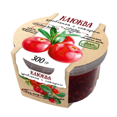 Клюква Егорьевские традиции дробленая с сахаром, 300г