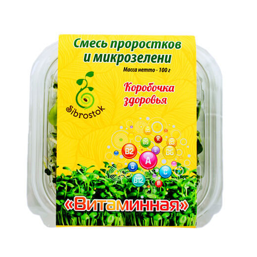 Смесь проростков и микрозелени Sibrostok витаминная, 100г