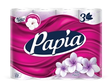 Туалетная бумага Papia Bali 3-слойная, 12 рулонов