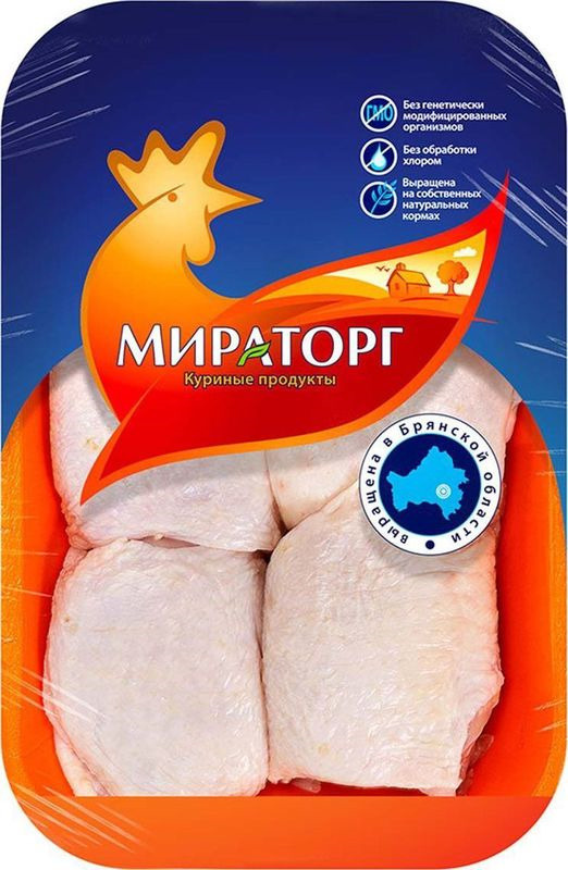 Бедро цыпленка-бройлера МИРАТОРГ, 750г купить с доставкой на дом, цены ...