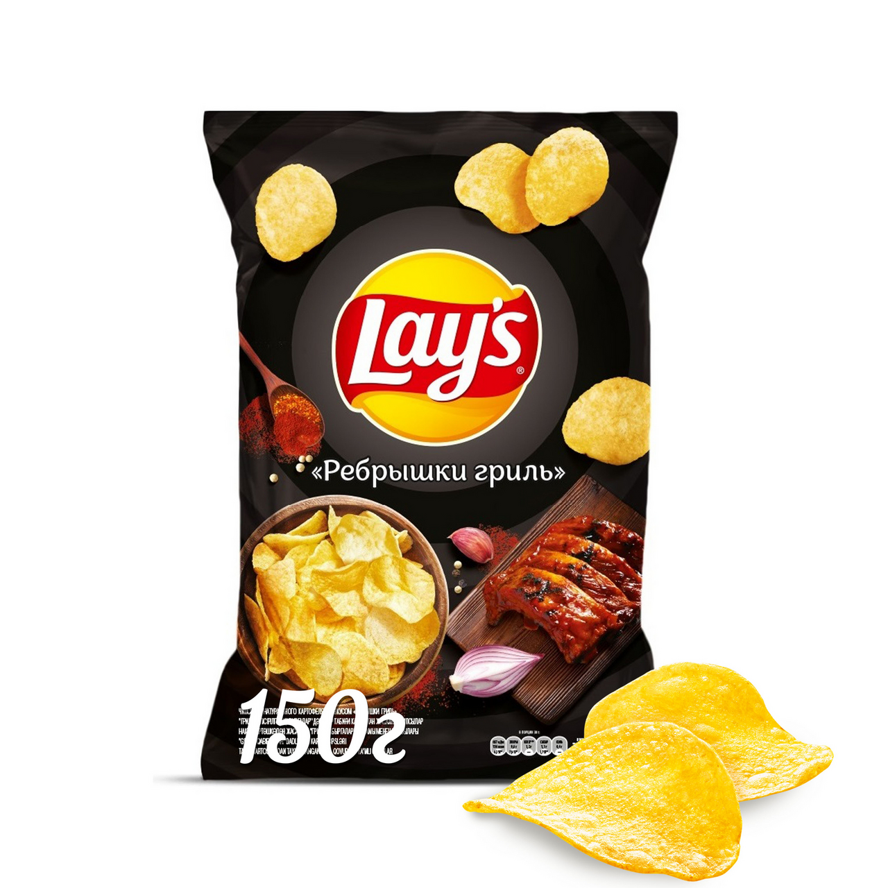 Чипсы Lay's Ребрышки гриль, 150г купить с доставкой на дом, цены в ...