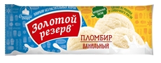 Мороженое Золотой Резерв Пломбир ванильный в брикете, 450г