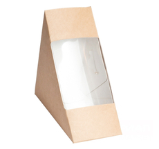 METRO PROFESSIONAL Контейнер для сэндвичей с окном картонный 13 х 13 х 6см, 50шт