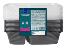 METRO PROFESSIONAL Контейнер с крышкой пластиковый черный 830мл, 10шт