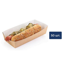 METRO PROFESSIONAL Лоток для хот-дога картонный 16.5 х 7 х 4см, 50шт