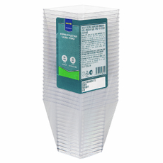 METRO PROFESSIONAL Форма для фуршета одноразовая Ромб пластиковая прозрачная 95мл, 25шт