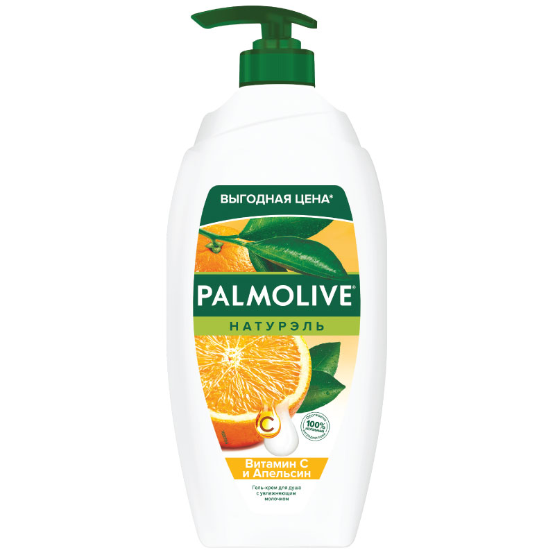 Изображение товара Гель - крем для душа Palmolive Натурэль Витамин С и Апельсин с увлажняющим молочком, 750мл