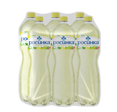 Вода Росинка Лайт со вкусом лимона и лайма питьевая газированная, 1.5л x 6 шт