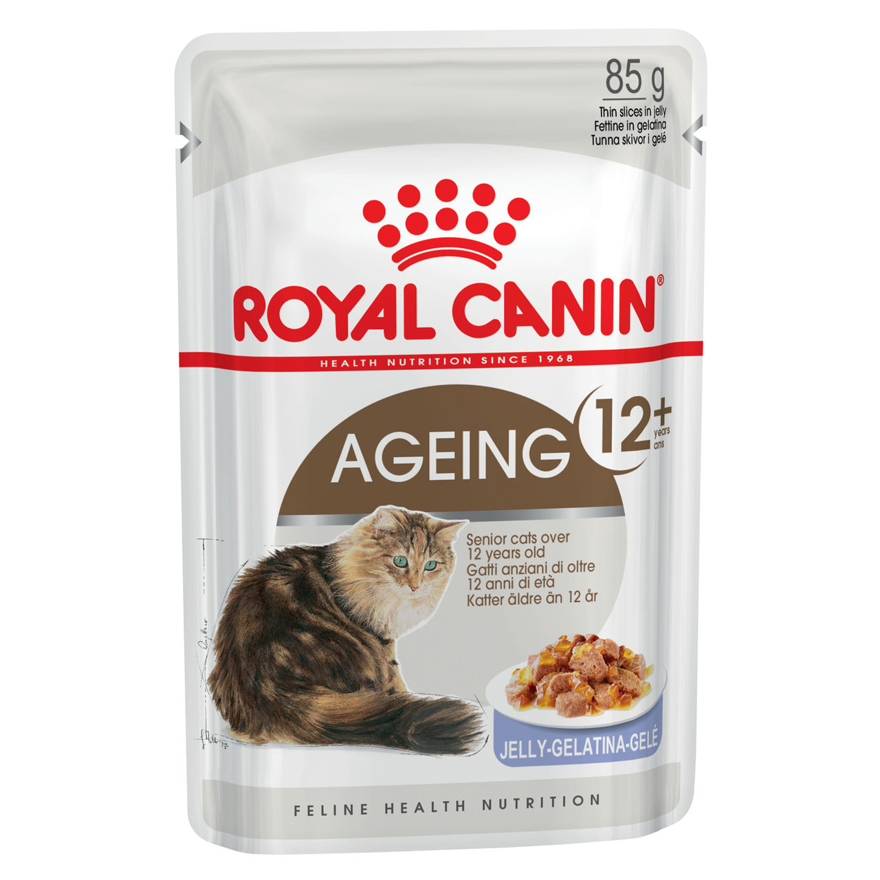 Корм влажный Royal Canin желе для кошек старше 12 лет, 85г купить с  доставкой на дом, цены в интернет-магазине