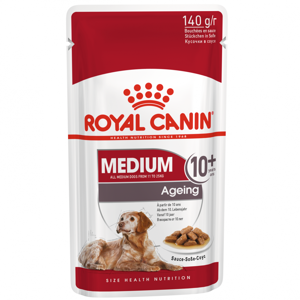 Корм влажный Royal Canin соус для собак средних пород старше 10 лет, 140г