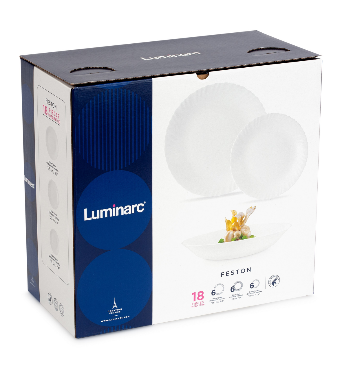 Набор столовый Luminarc Фэстон стекло, 18 предметов