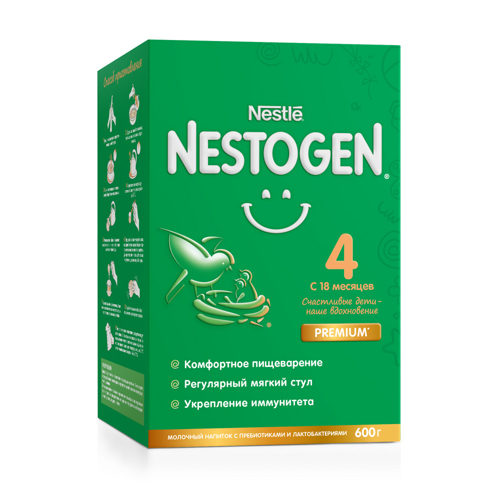 Изображение товара Детская смесь Nestogen 4 с 18 месяцев, 600г для здорового развития ребенка