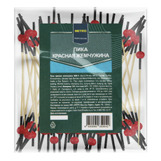 METRO PROFESSIONAL Пика Красная жемчужина бамбуковая 9см, 100шт