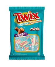 Конфеты Twix Minis шоколадные соленая карамель, 184г