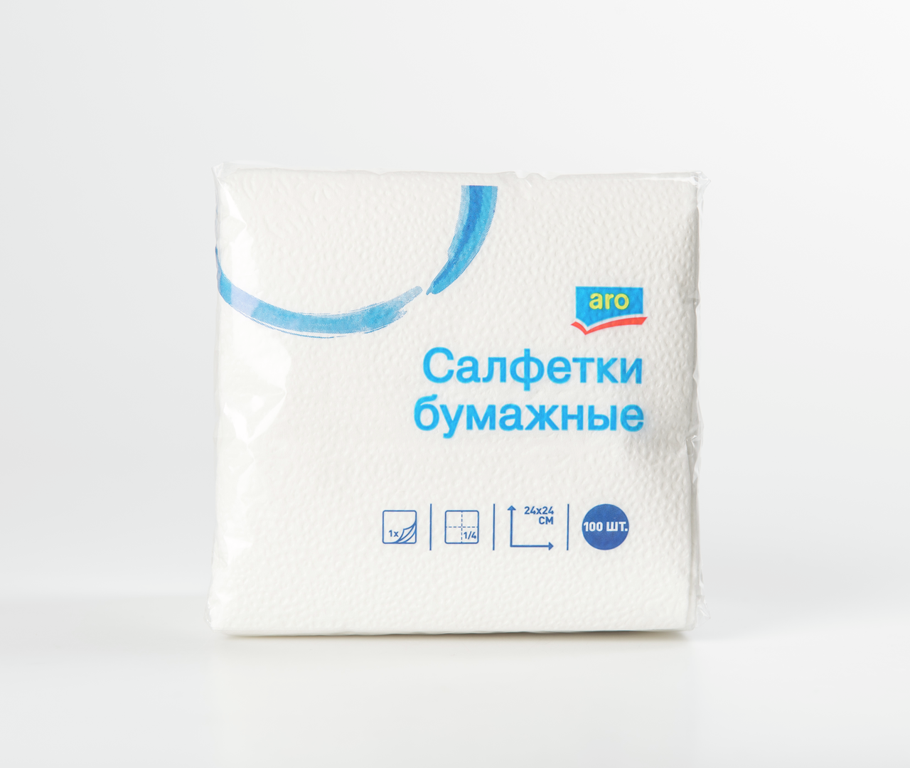 aro Салфетки бумажные 1 слой, 100шт
