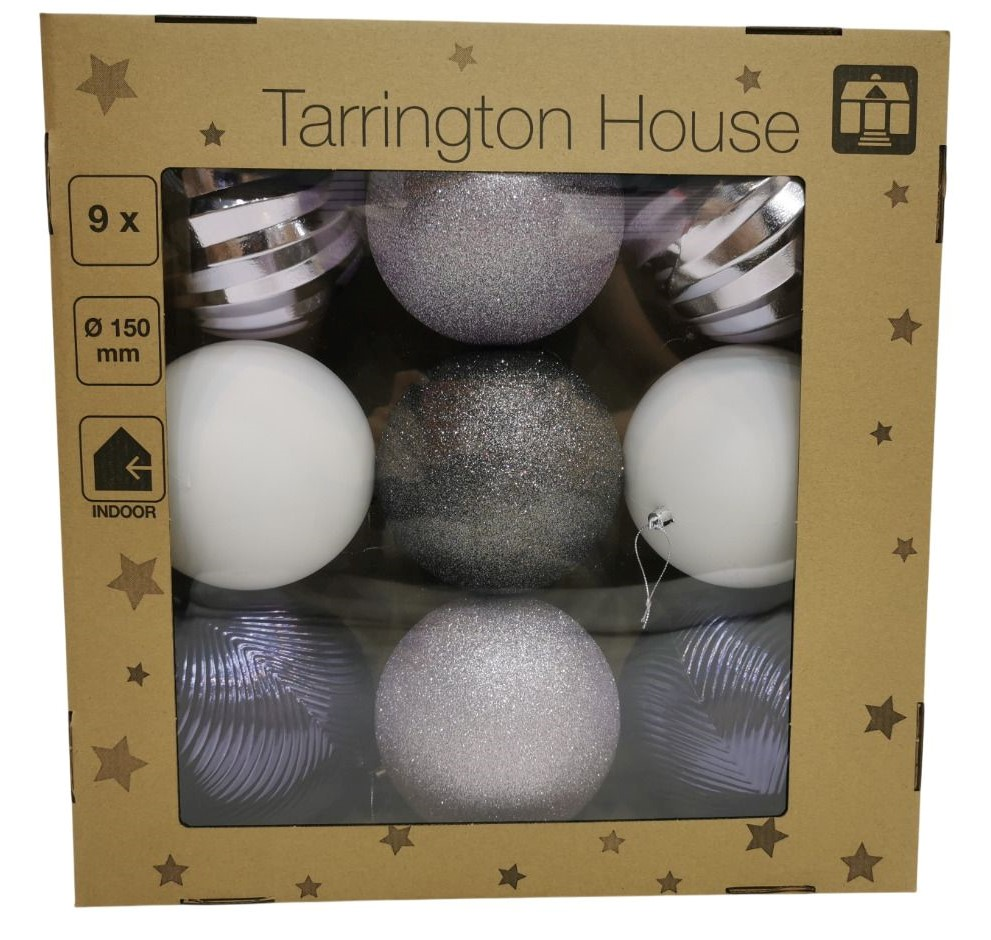 Tarrington House Набор шаров Морозный, 15см х 9шт