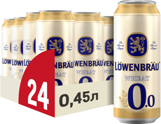 Пиво Lowenbrau пшеничное безалкогольное, 0.45л х 24 шт
