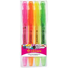 Текстовыделители CROWN 4 цвета