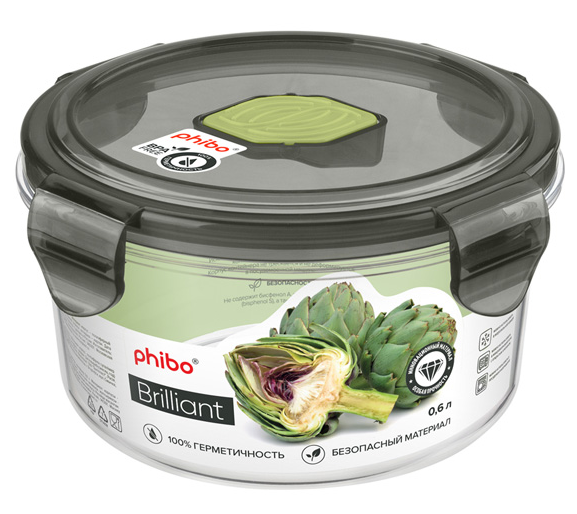 Изображение товара Контейнер Phibo Brilliant круглый, 600мл
