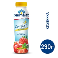 Йогурт питьевой Parmalat безлактозный клубника, 290г