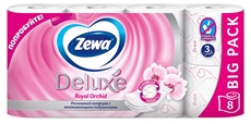 Туалетная бумага Zewa Deluxe Орхидея 3-слойная, 8 рулонов