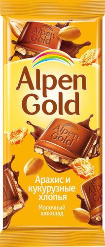 Шоколад ALPEN GOLD Кукурузные хлопья, 85 г